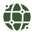 Abstract digital network globe icon